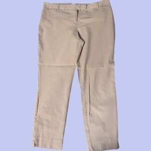 VGUC Van Heusen Studio Stretch Extensible Ankle Pants Tan Khaki Size 12